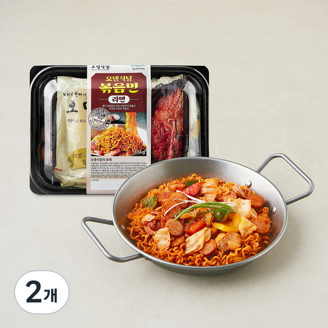 오뎅식당 볶음면 라면, 374g, 2개