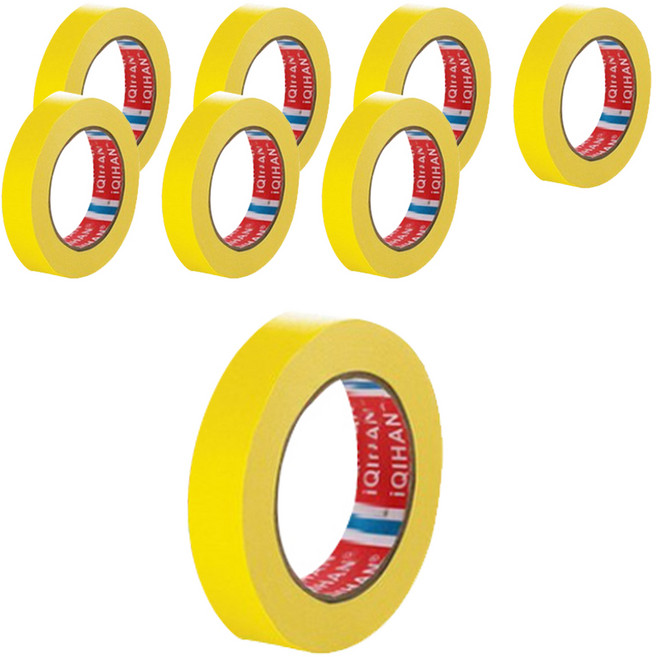 다다 칼라 마스킹테이프 노랑 20 mm x 20 m, 8개