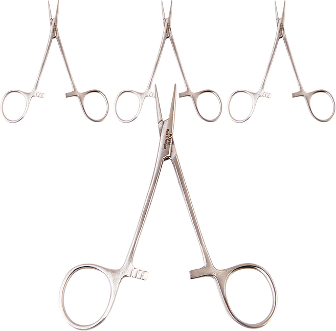 청훈메디 모스키토 의료용 겸자 가위, 직, 4개