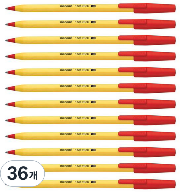 monAmi 153 Stick 原子筆 1.0mm, 紅色, 36個