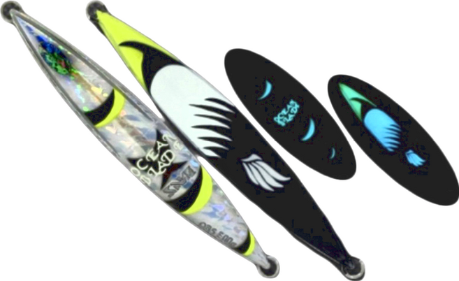 SAME 莎美 OCEAN BLADE Jig short 虎嘯鐵板, 黃色 + 黑色, 300g, 1個