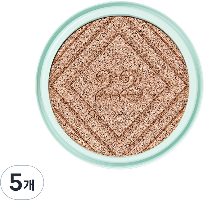 Chosungah 22 CNT 大王氣墊海洋安瓶 SPF50+ PA++++ 補充裝 25g, 01 Light Beige, 5個
