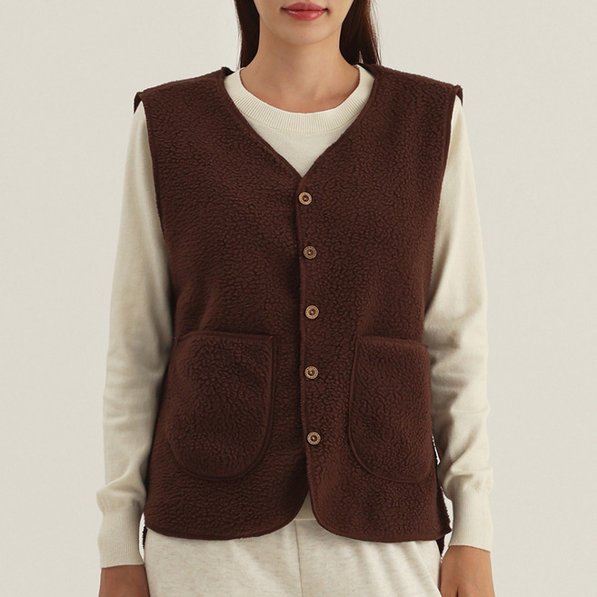 Elsso 女款羊羔毛刷毛背心