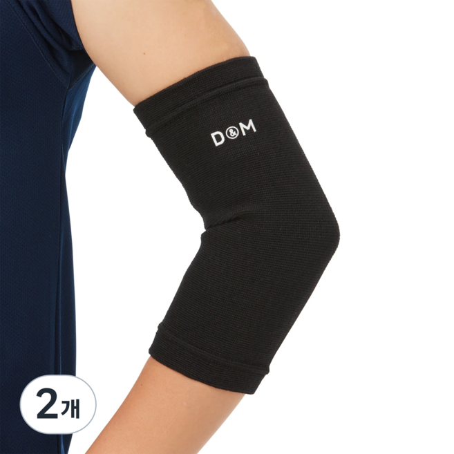 디앤엠 패드리스 팔꿈치 보호대 720, 2개, 블랙