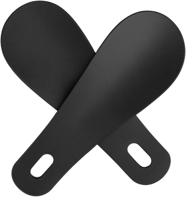 피피홈리빙 스테인레스 미니 휴대용 구두주걱, 블랙, 2개