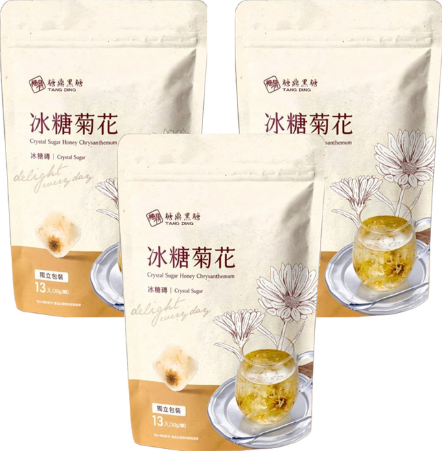 糖鼎 冰糖菊花, 30g, 13顆, 3袋