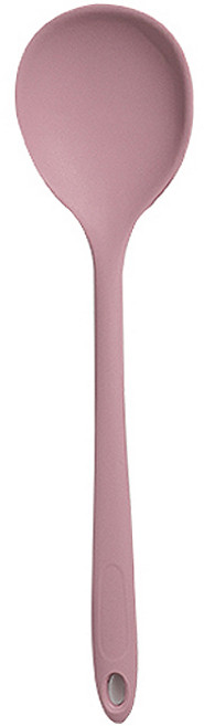 키친팩토리 파스텔 실리콘 요리스푼 대, 다크핑크, 1개