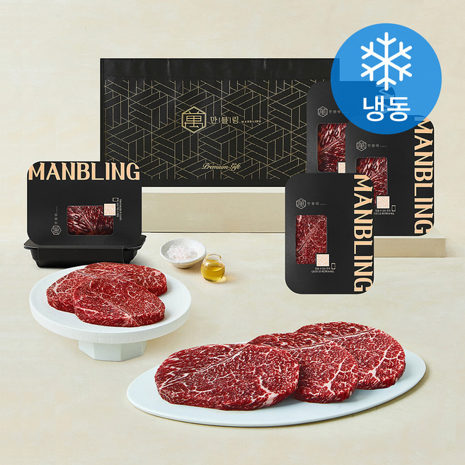 만블링 1++등급 한우 종합 선물세트 1호 (냉동), 1세트