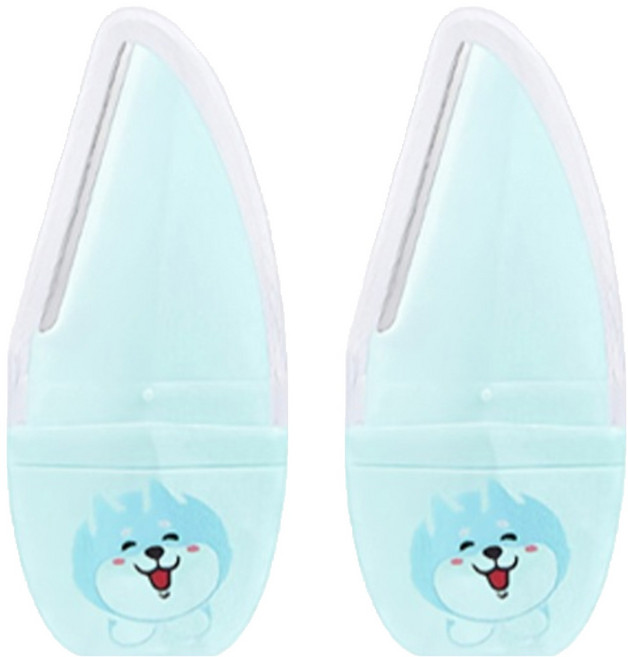 미니맥시 미세 눈썹정리 칼, 블루, 2개