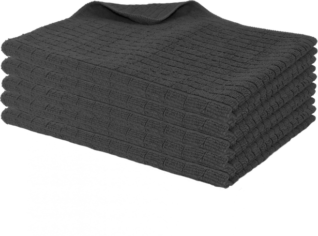 청소해결사 다목적 초극세사 경편 바둑 손걸레 40 x 60cm, 5개, 그레이