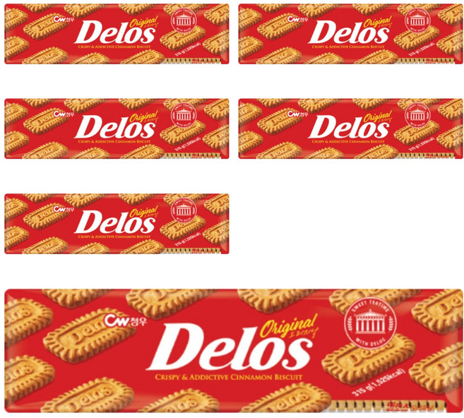 청우식품 델로스 오리지날 쿠키, 315g, 6개