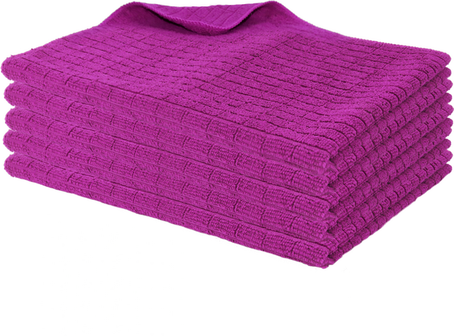 청소해결사 다목적 초극세사 경편 바둑 손걸레 40 x 60cm, 5개, 핑크