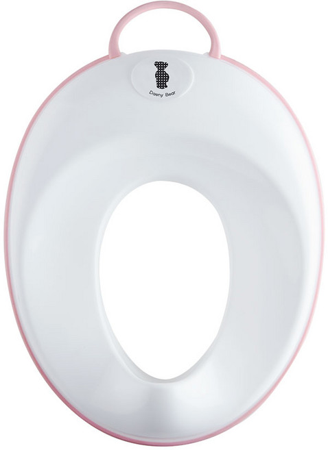 데니베어 스마트 트레이닝 유아변기커버, 화이트 + 핑크