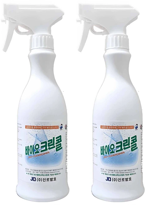 진로발효 바이오 크린콜 살균소독제, 450ml, 2개 - 쿠팡