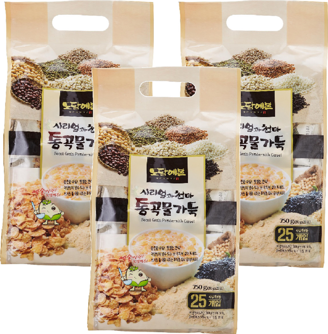 초야식품 시리얼과 천마 통곡물 가득 선식가루, 750g, 3개