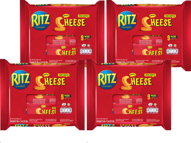 RITZ 麗滋 三明治餅乾 隨手包 起司 9包, 243g, 4袋