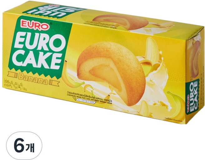 泰國 EURO 香蕉卡士達蛋糕, 144g, 6個