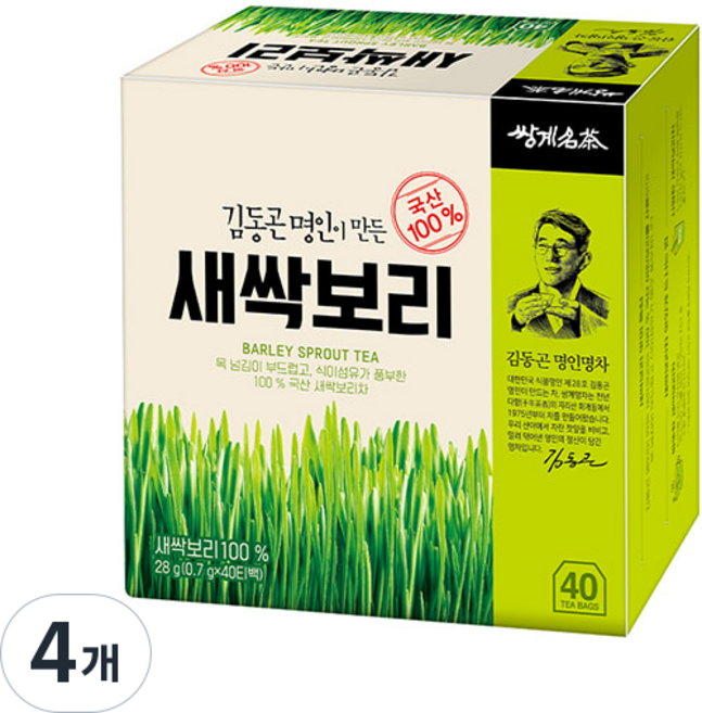 쌍계명차 김동곤 명인이 만든 새싹보리, 700mg, 40개입, 4개