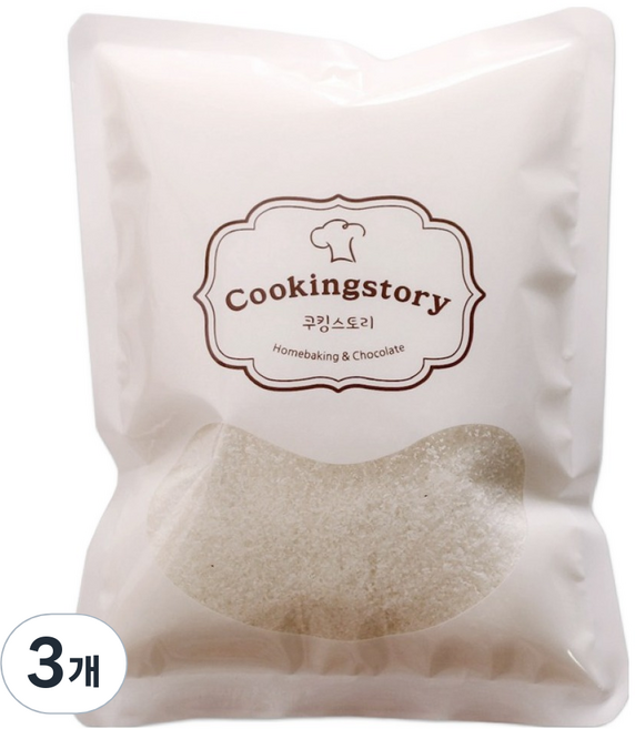 쿠킹스토리 건조 코코넛 분말, 200g, 3개