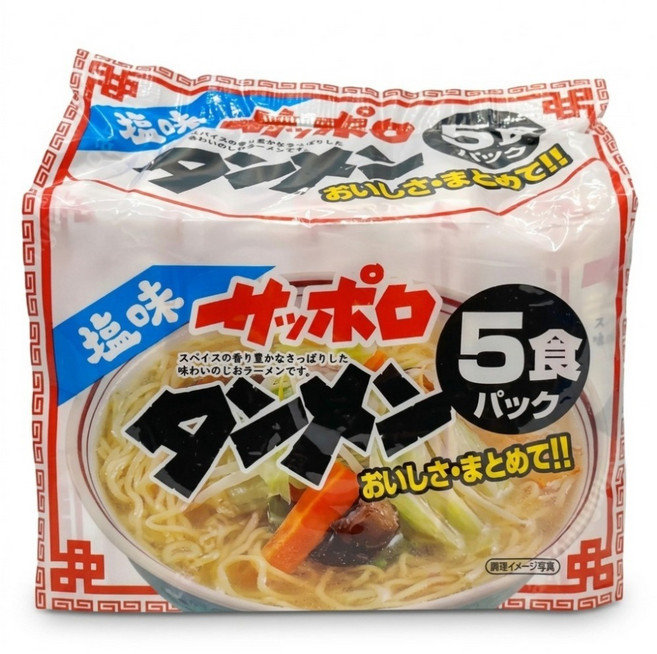 Men-Sunaoshi 札幌蔬菜鹽味袋裝拉麵 83g, 5個