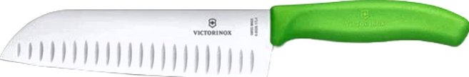 VICTORINOX 瑞士維氏 刃長主廚刀多用途氣孔三德刀 v68526all, 綠色, 1支
