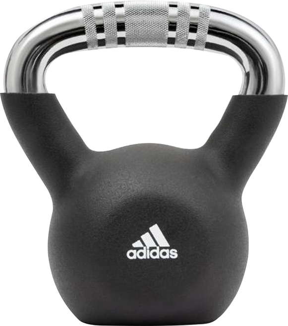 adidas 愛迪達 健身鑄鐵壺鈴 ADWT-11508, 銀色 + 黑色, 8kg, 1個