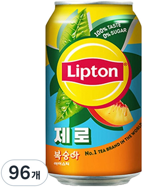 립톤 제로 복숭아 아이스티, 355ml, 96개