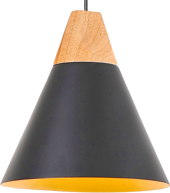 北歐風簡約餐廳吊燈 線長100cm KC2244-38, 黑色, 1個