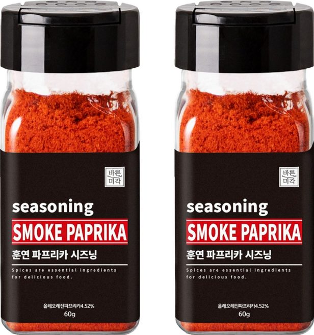 바른미각 훈연 파프리카 시즈닝, 60g, 2개