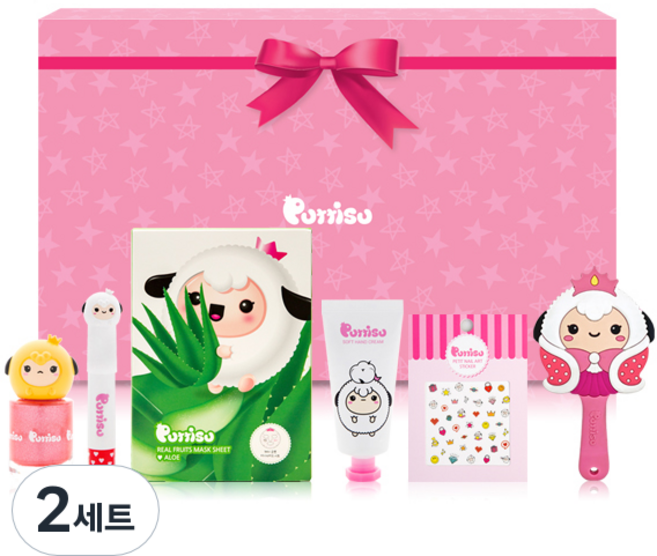 뿌띠슈 프린세스 어린이 메이크업 6종 세트, 메이크업도구 6종, 2세트