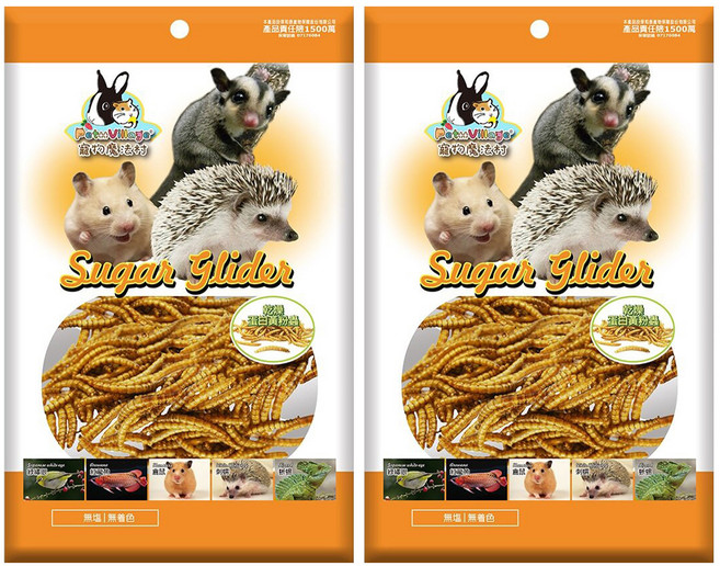 Pet Village 魔法村 營養高鈣黃金蛋白黃粉蟲, 35g, 2包