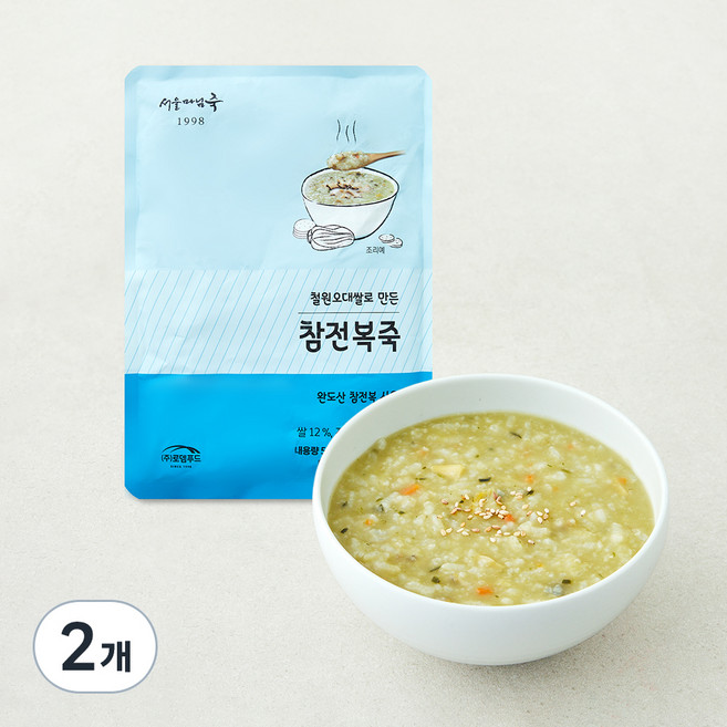 서울마님죽 참전복죽 (냉장), 500g, 2개