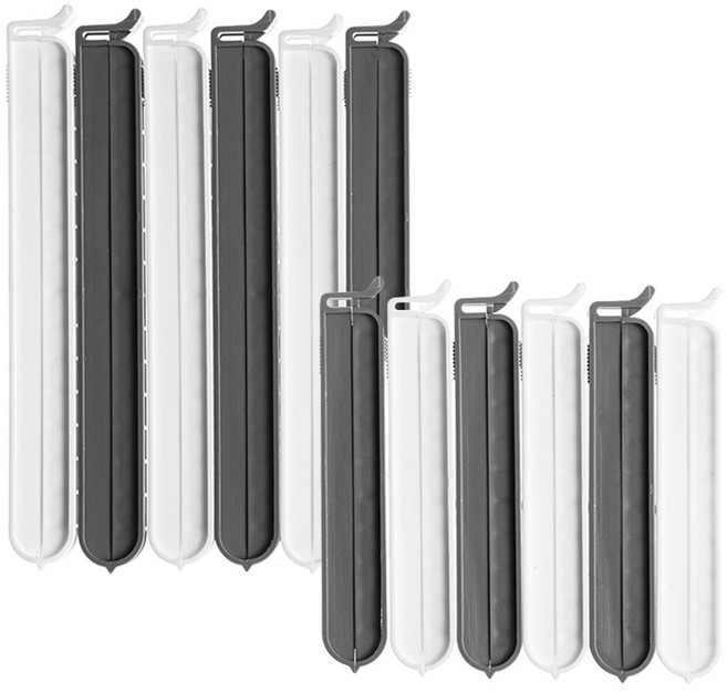 코멧 키친 모던 봉지집게 특대형 6P+ 대형 6P, 혼합색상, 1세트