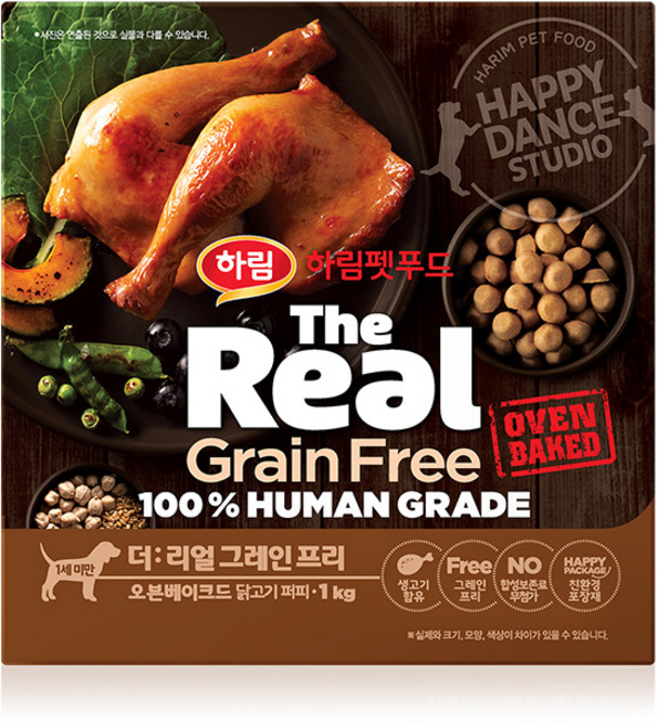 하림펫푸드 더리얼 그레인프리 오븐베이크드 건식사료, 닭, 1kg, 1개