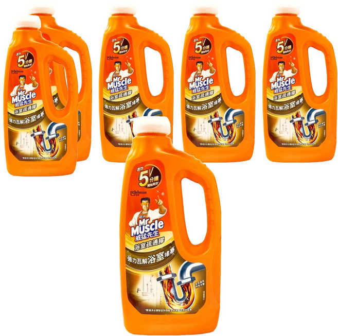 Mr Muscle 威猛先生 浴室強力疏通膠, 960ml, 6瓶
