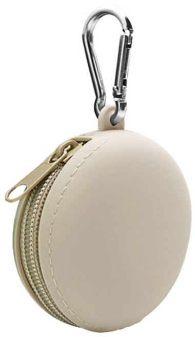 스타리움 다용도 이어폰 케이블 보관 파우치, 아이보리, 1개