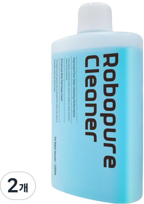 크린포유 로보락 전용 로봇청소기 호환 클리너 세정제, 1L, 2개