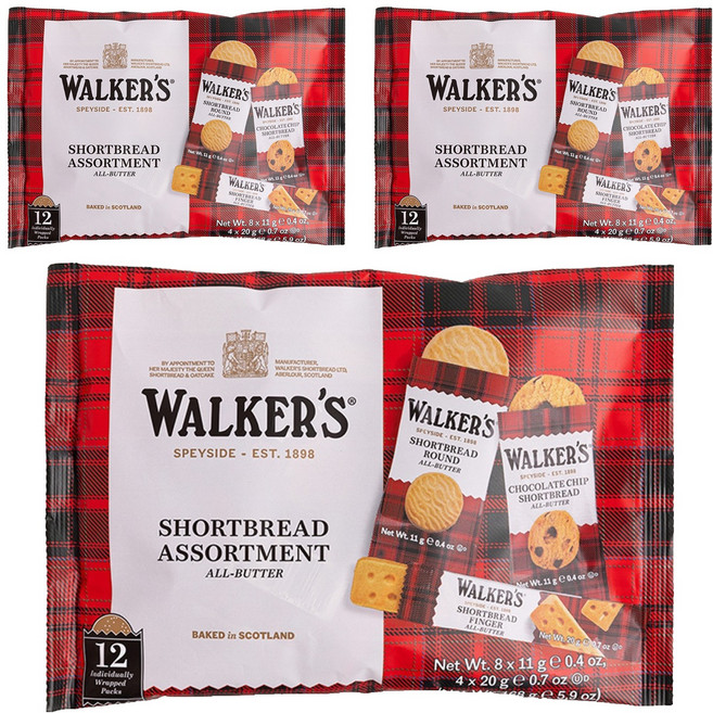 워커스 쇼트브레드 어쏘트먼트, 168g, 3개
