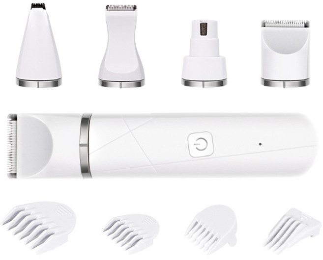 정글살롱 4in1 멀티트리머 반려동물 이발기 JS-MT01, 화이트, 1세트