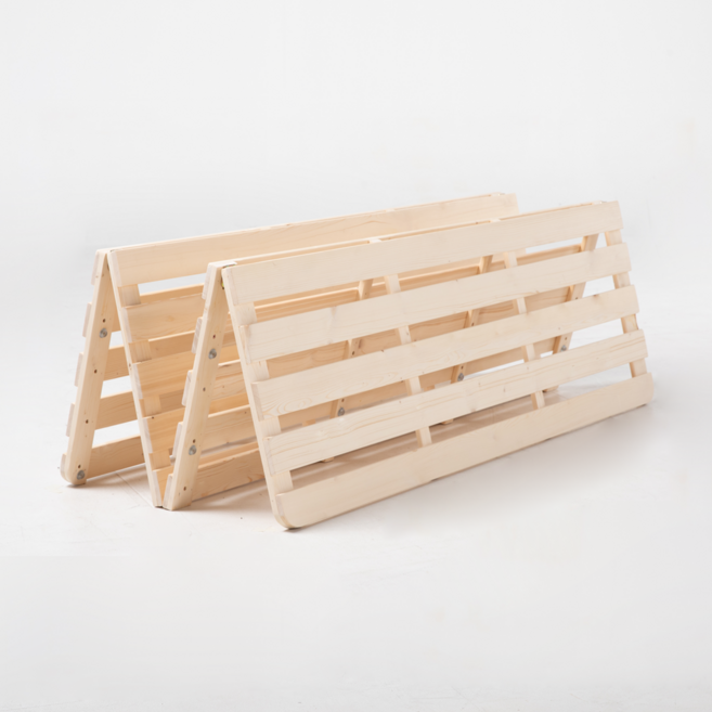 엄마가구 4단 소나무 통원목 침대 매트리스 접이식 깔판 SS, 내추럴원목