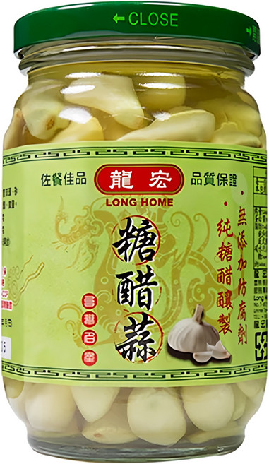 龍宏 糖醋蒜, 380g, 1罐