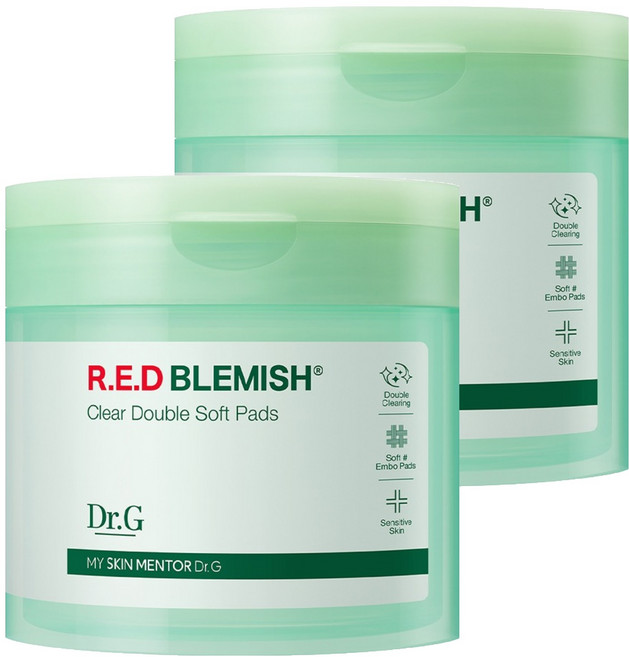 닥터지 레드 블레미쉬 클리어 더블 결 패드 180ml, 60개입, 2개