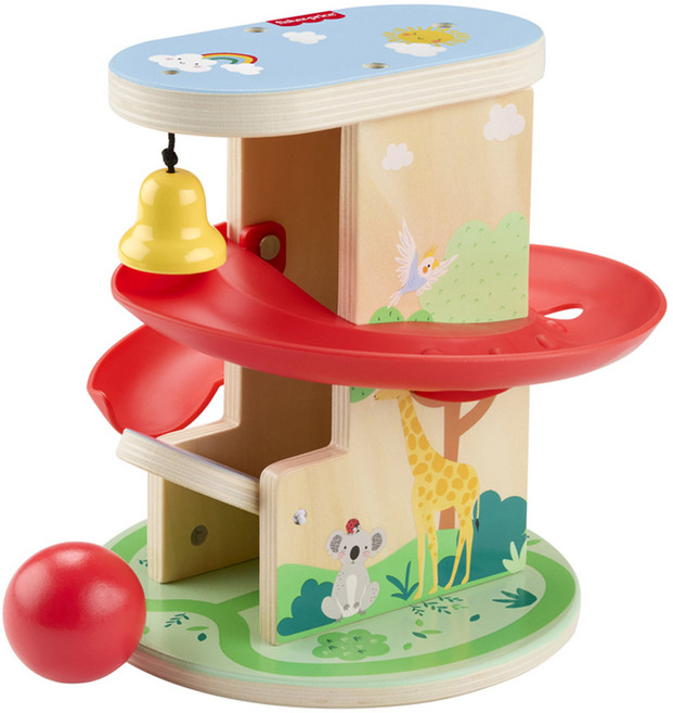 fisher-price 費雪 樹屋滾球原木玩具 HXT92, 1個, 混合色