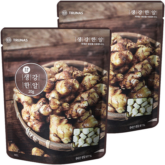 자연한알 간편양념 생강한알, 20g, 2개