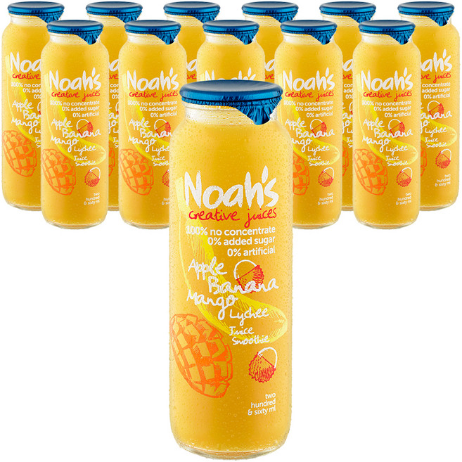 노아주스 애플 바나나 리치 망고 스무디, 260ml, 12개