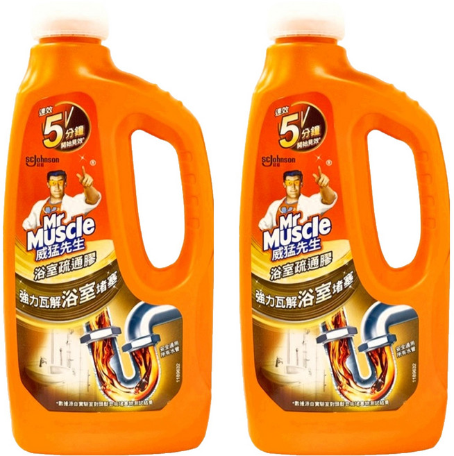Mr Muscle 威猛先生 浴室強力疏通膠, 960ml, 2瓶