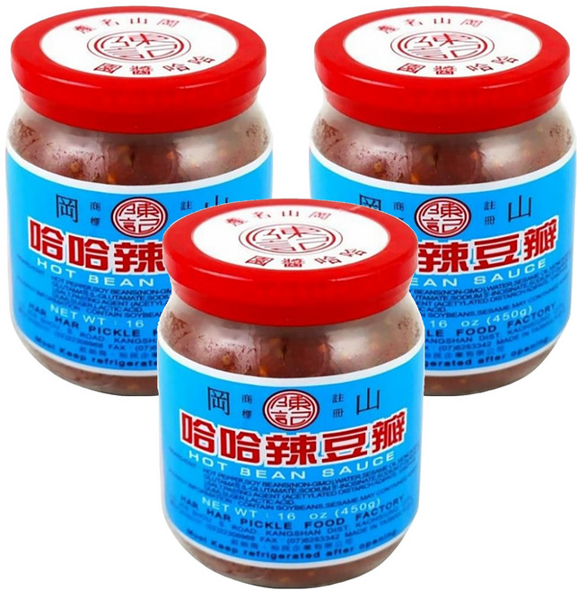 陳記 岡山 哈哈辣豆瓣, 450g, 3罐