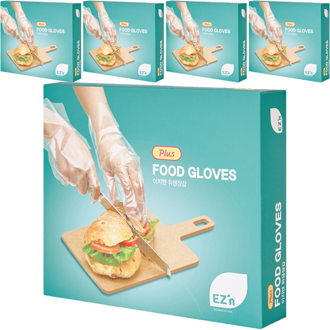 EZn이지엔 위생 장갑 플러스, 200개입, 5개