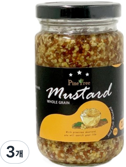 파인트리 홀그레인 머스타드, 230g, 3개