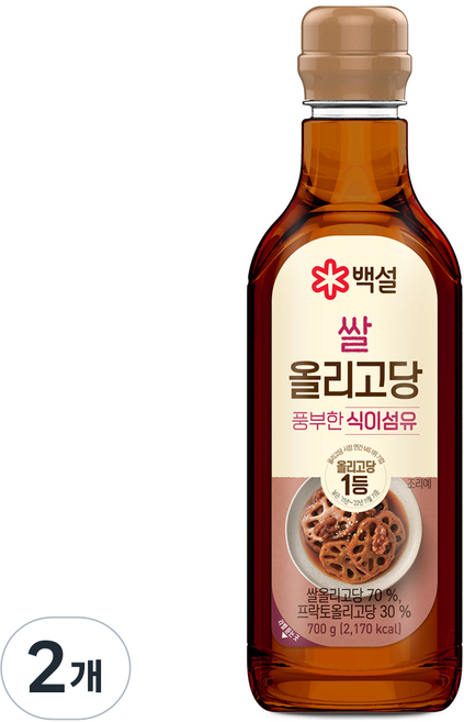백설 쌀 올리고당, 700g, 2개